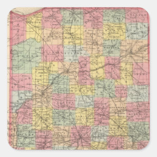 Indiana Quadratischer Aufkleber