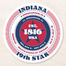 Indiana Red White Blue Typografie