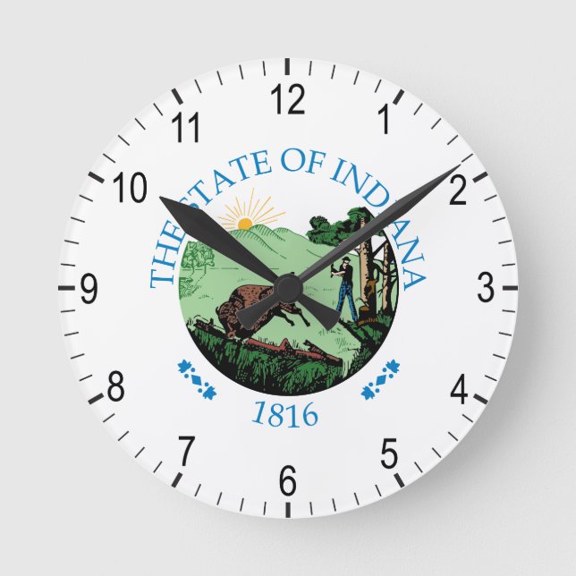 Indiana Runde Wanduhr (Vorderseite)