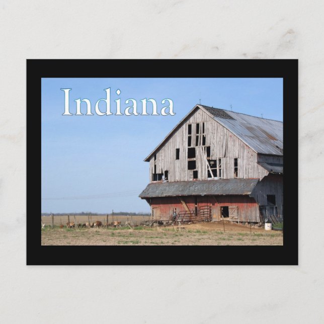Indiana-Scheunen Postkarte (Vorderseite)