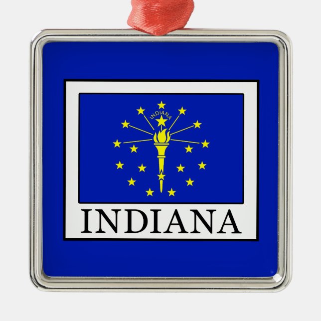 Indiana Silbernes Ornament (Vorne)