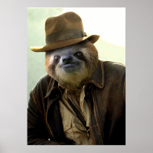 Indiana Sloth Poster