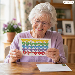 Indiana-Souvenir farbenfrohes Herz Postkarte