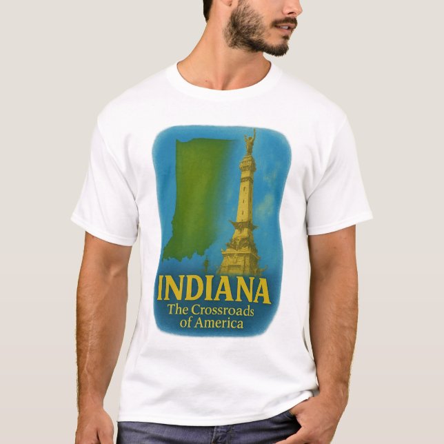 Indiana Staat Art T - Shirt... T-Shirt (Vorderseite)