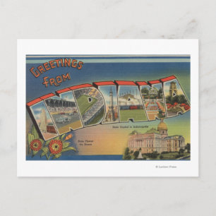Indiana (Staat Hauptstadt/Blume) Postkarte
