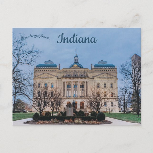 Indiana Staat House Indianapolis Indiana Postkarte (Vorderseite)