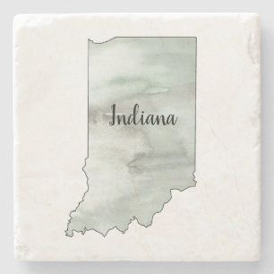 Indiana Staat Illustration Steinuntersetzer