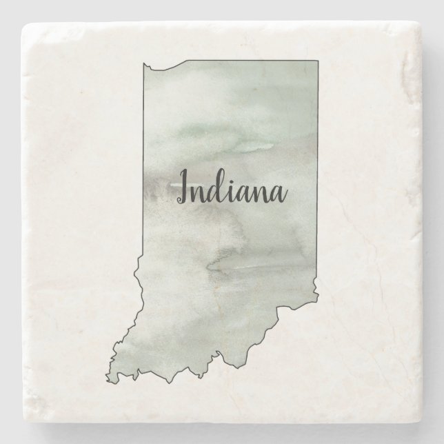 Indiana Staat Illustration Steinuntersetzer (Vorderseite)
