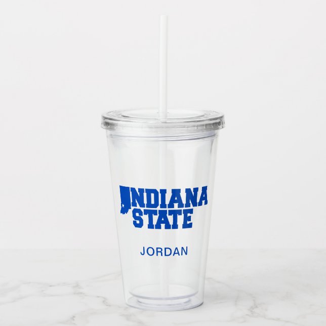 Indiana-Staat-Logo Acryltrinkbecher (Vorderseite)