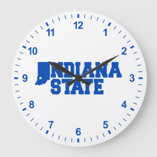 Indiana-Staat-Logo Große Wanduhr