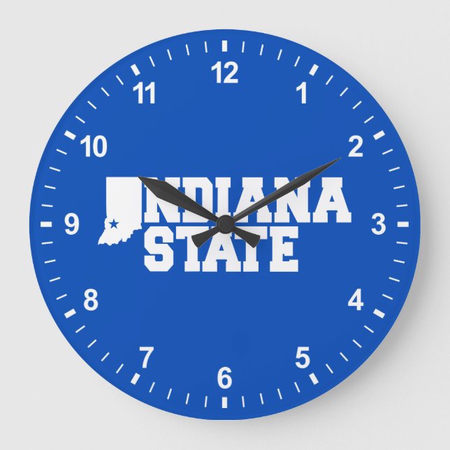 Indiana-Staat-Logo Große Wanduhr (Vorderseite)