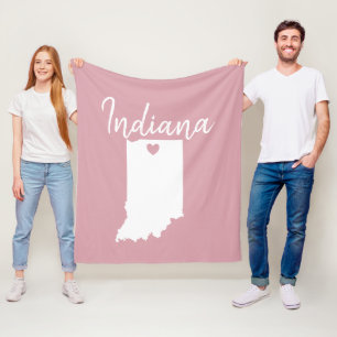 Indiana Staat Map Liebe Zuhause Fleecedecke