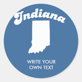INDIANA STAAT MOTTO T - SHIRT T - Shirt Runder Aufkleber