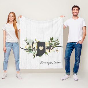 Indiana Staat Personalisiert Ihre Zuhause City Rus Fleecedecke