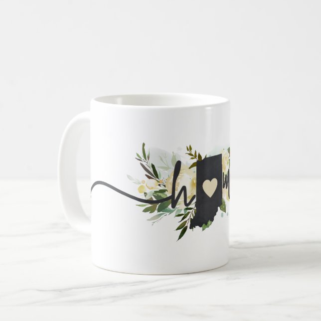 Indiana Staat Personalisiert Ihre Zuhause City Rus Kaffeetasse (Vorderseite Links)