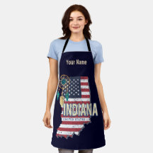 Indiana Staat United Staaten Retro Map Vintag USA