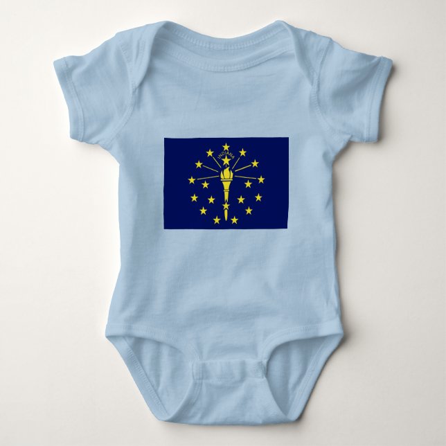 Indiana-Staatsflagge Baby Strampler (Vorderseite)