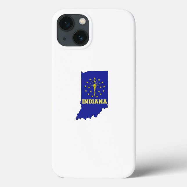Indiana-Staatsflagge und -Karte Case-Mate iPhone Hülle (Rückseite)