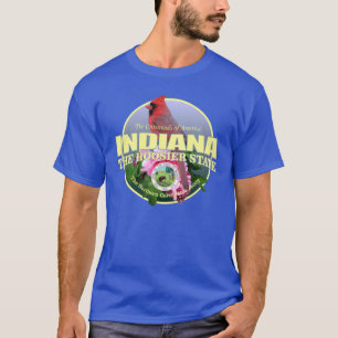 Indiana Staatsvogel-Blume Oversized T-Shirt