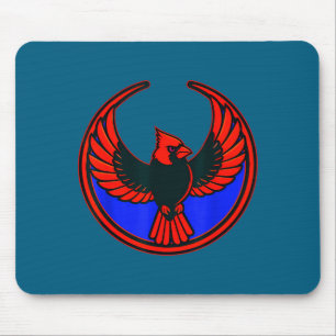 Indiana State Bird Kardinal Protest Design Mousepad