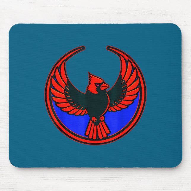 Indiana State Bird Kardinal Protest Design Mousepad (Vorne)