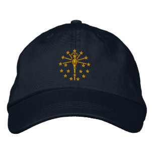 Indiana State Flag Design Bestickte Baseballkappe