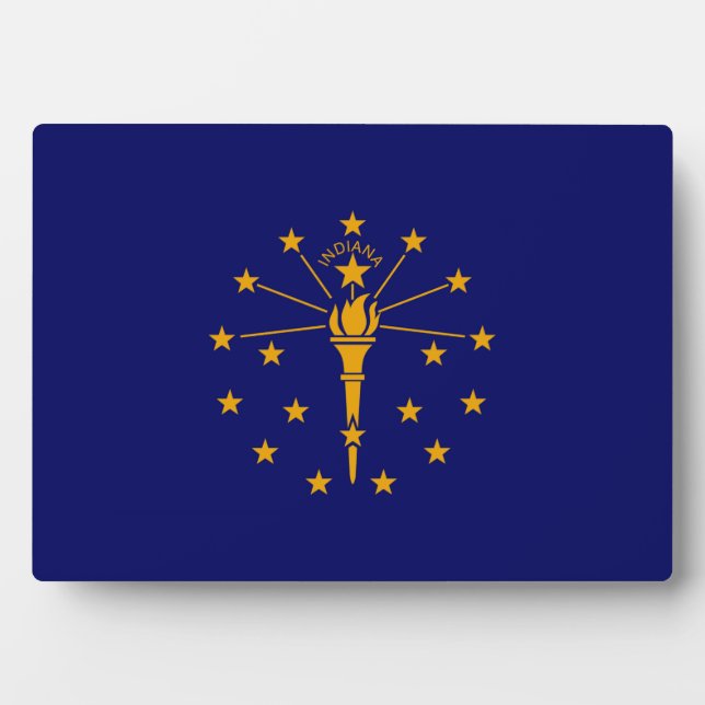Indiana State Flag Design Fotoplatte (Vorderseite)