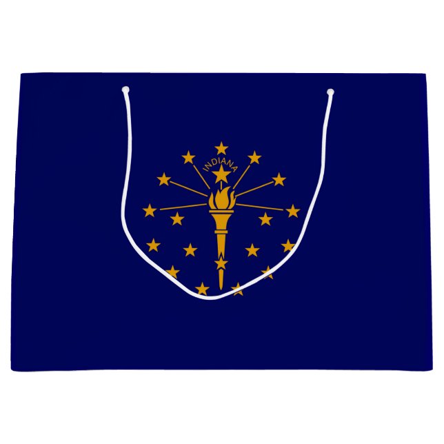 Indiana State Flag Design Große Geschenktüte (Vorderseite)