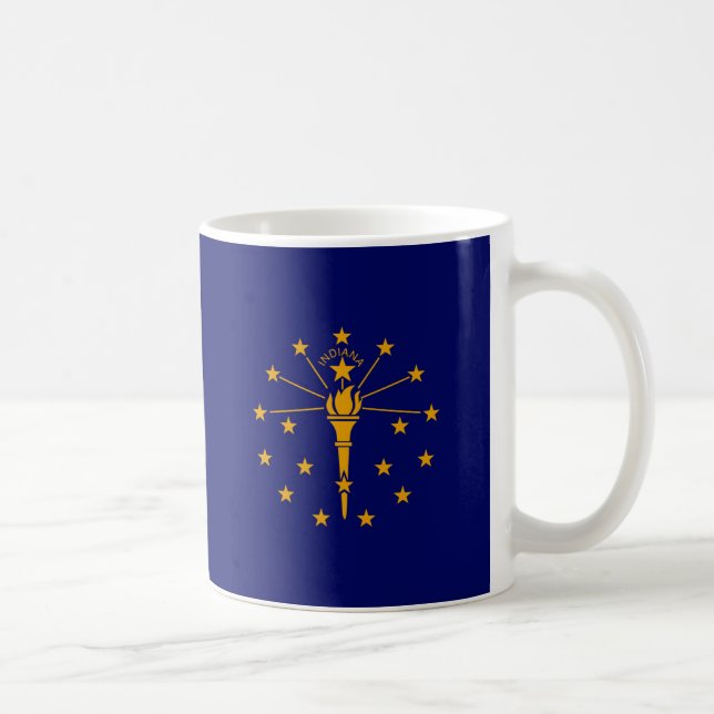 Indiana State Flag Design Kaffeetasse (Rechts)
