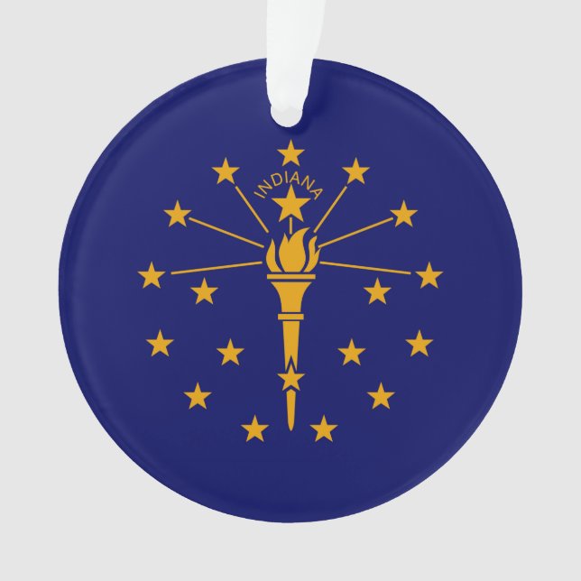 Indiana State Flag Design Ornament (Vorderseite)