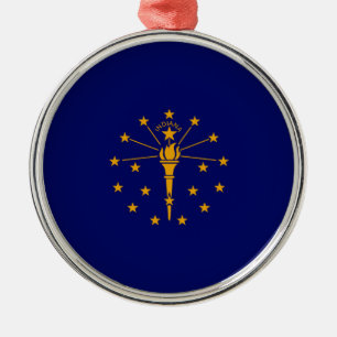 Indiana State Flag Design Ornament Aus Metall