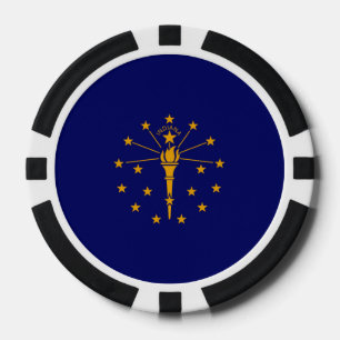 Indiana State Flag Design Pokerchips