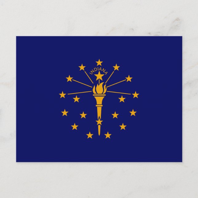 Indiana State Flag Design Postkarte (Vorderseite)