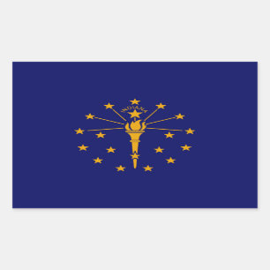 Indiana State Flag Design Rechteckiger Aufkleber