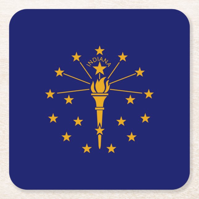 Indiana State Flag Design Rechteckiger Pappuntersetzer (Vorderseite)