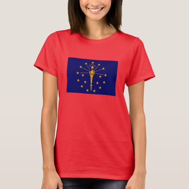 Indiana State Flag Design T-Shirt (Vorderseite)