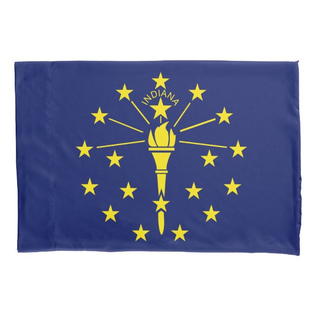 Indiana State Flag Print Patriotc Kissenbezug (Vorderseite)