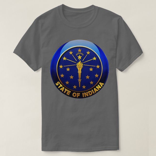 Indiana State Flag Roundel Design T-Shirt (Design vorne)