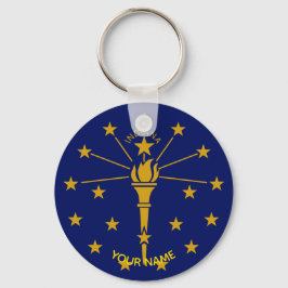 Indiana State Flag Schlüsselanhänger ID Tag IHRER 