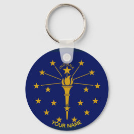 Indiana State Flag Schlüsselanhänger ID Tag IHRER 