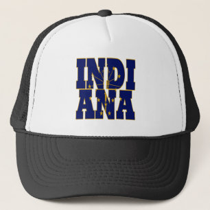 Indiana state flag text truckerkappe