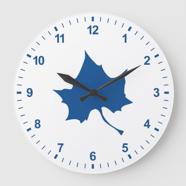 Indiana State Leaf Große Wanduhr (Vorderseite)