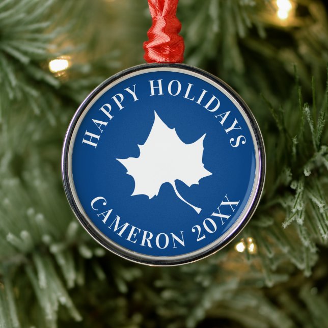 Indiana State Leaf Ornament Aus Metall (Baum)