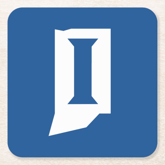 Indiana State University Rechteckiger Pappuntersetzer (Vorderseite)
