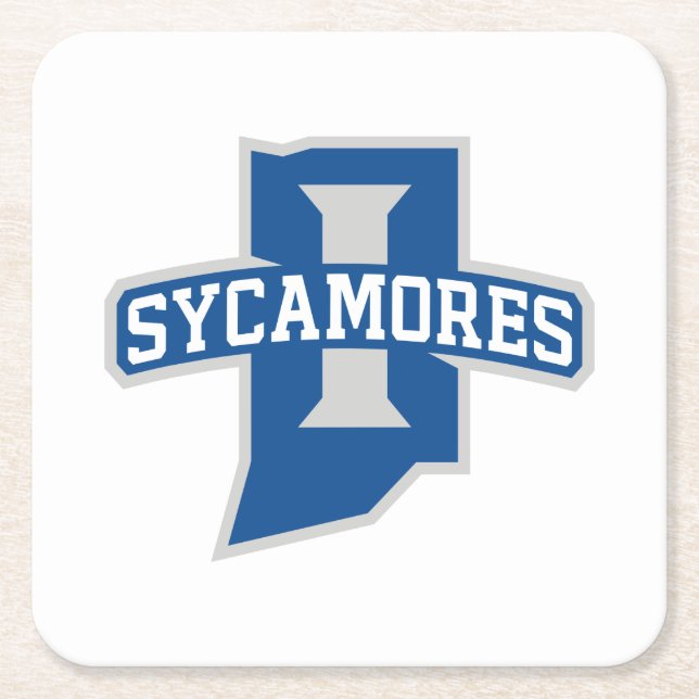Indiana State University Sycamores Rechteckiger Pappuntersetzer (Vorderseite)