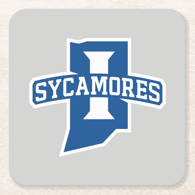 Indiana State University Sycamores Rechteckiger Pappuntersetzer (Vorderseite)