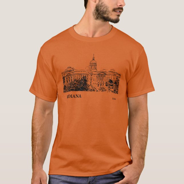 Indiana State USA Oversized T-Shirt (Vorderseite)