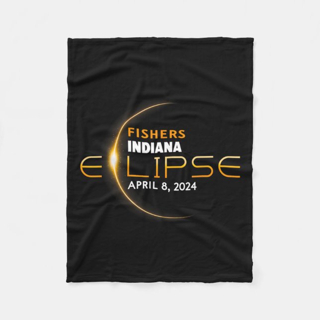 Indiana Total Solar Eclipse 2024 Fleecedecke (Vorderseite)