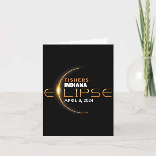 Indiana Total Solar Eclipse 2024 Karte (Vorderseite)