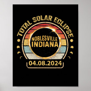 Indiana Total Solar Eclipse Party 2024 Totalität Poster